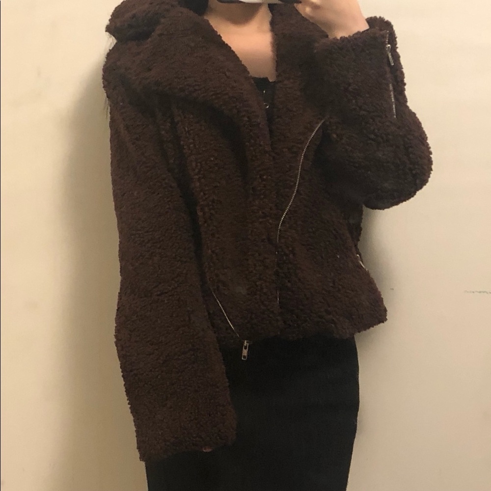 SOLD Forever 21 Brown Fleece Jacket